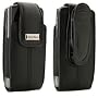 Blackberry OEM Lambskin Leather Holster with Swivel Belt Clip - Pitch Black - for Blackberry 8130