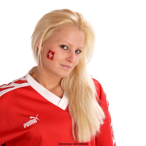 SPARSET 25 Schweiz Tattoo Fahnen – EM Fanartikel 2016 – Nati – Swiss Flag
