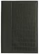Croco Leather Refillable Journal Diary, Lined, Black
