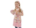 Twinklebelle Kids Aprons in Pink Sweetheart Print, for 3 to 10 Years Old