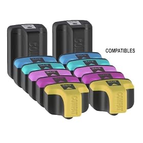 HP 363 - 12x Haute Capacit� Cartouches d'encre Compatibles - Cyan / Light Cyan / Jaune / Magenta / Light Magenta / Noir - � utiliser avec Photosmart C5180 Photosmart C7280 Photosmart C6180 Photosmart C7200 Photosmart C8180 Photosmart C6280 Photosmart D7160 Photosmart 8250 Photosmart C5100 Photosmart C7180 Photosmart Photosmart C6100 Photosmart C7100 Photosmart C8100 Photosmart D7200 Photosmart D7460 Photosmart D7360 Photosmart D7100 Photosmart C6200 Photosmart D6160 Photosmart D7260 Photosmart
