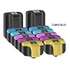 HP 363 - 12x Haute Capacit� Cartouches d'encre Compatibles - Cyan / Light Cyan / Jaune / Magenta / Light Magenta / Noir - � utiliser avec Photosmart C5180 Photosmart C7280 Photosmart C6180 Photosmart C7200 Photosmart C8180 Photosmart C6280 Photosmart D7160 Photosmart 8250 Photosmart C5100 Photosmart C7180 Photosmart Photosmart C6100 Photosmart C7100 Photosmart C8100 Photosmart D7200 Photosmart D7460 Photosmart D7360 Photosmart D7100 Photosmart C6200 Photosmart D6160 Photosmart D7260 Photosmart