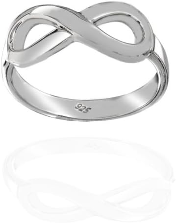 Infinity Ring Made With 925 Sterling Silver Sizes 4-11 Available in Half Sizes