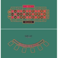 Roulette und Black Jack Spielfl�che / Layout