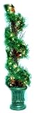 42'' Pre-lit Fern Spiral Tree Clear Lights Set of Two CLOSEOUT!