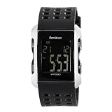 Armitron Men's 408177SIL Silver-Tone and Black Chronograph Digital Sport Watch