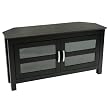 Wood Corner TV Console - Black