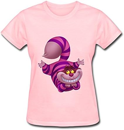 Sihan Pink Cheshire Cat Women's New Design Tee Size L Pink