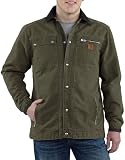 Carhartt Mens Big & Tall Sandstone Multi Pocket Jacket - Quilt Lined