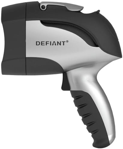 LED 300 Lumens 4c Spotlight / Flashlight Powered By 4 C Batteries or with Included Dc Adapter. Up to 1345 Feet Beam Distance 3 Modes- High , Low , Red up to 20 Hours on a Set of Batteries. Adjustable Built-in Stand. 6 Red Leds for Night Vision