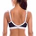 La Isla Women's High Impact Supportive Control Wirefree Non-Padded Sports Bra Black/Grey 42DD