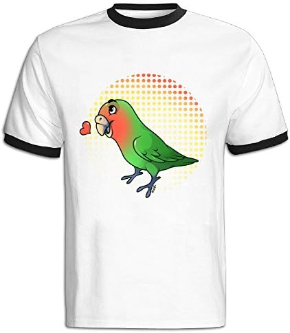 ContrastÂ color Funny T Shirts Bird Kiss For Male