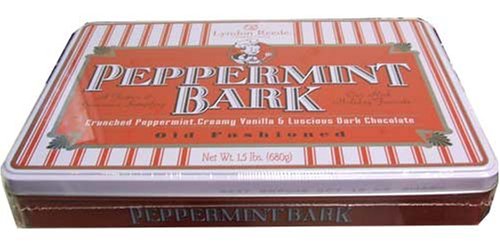 Lyndon Reede Peppermint Bark Holiday Candy 1.5 Pound Tin