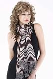 REVERSIBLE DESIGNER UNIQUE WOOL SHAWL / STOLE / WRAP 28x78