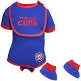 Chicago Cubs Infant Bib & Booties Set