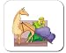 Decorated Mouse Pad with the image of: man, driving, body, individuals, individual, humans, person, human, persons, pulling, load, people, llama