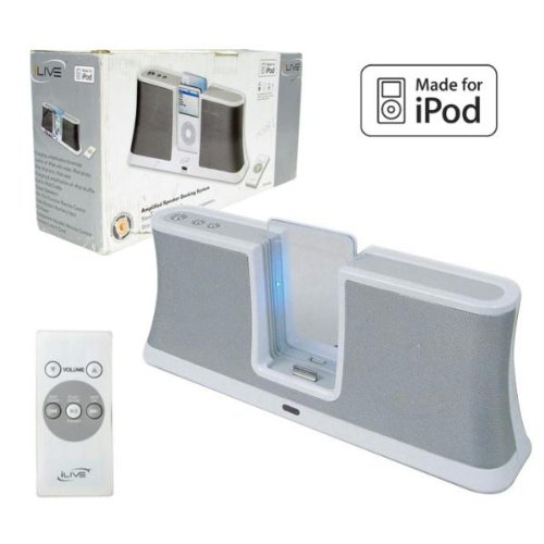 iLive iPod Speakers with Remote Control - White