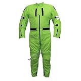 IMAGE OF 1PC TEXTILE SUIT MOTORCYCLE COMMUTING TOURING GREEN