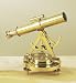 Antique Replica Tabletop Brass Telescope & Compass