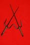 Pair (2) New Sais 21" Black Octagon Martial Arts Ninja Sai