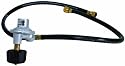 GrillPro 80016 24-Inch Dual QCC1 Grill Replacement Hose and Regulator with Hose for Side Burner