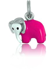 Its Charming Sterling Silver Pink Enamel Elephant Charm Z-8856