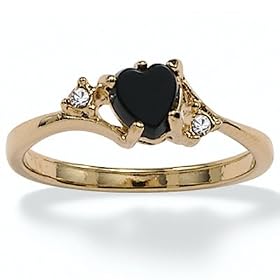 Onyx/Crystal Accents Ring