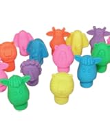 Fun Express Zoo Animal Pencil Top Erasers (12 Dozen)