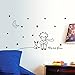 Hatop Stars Moon the Little Prince Boy Wall Sticker Home Decor Wall Decals Kids Bedroom (Black)