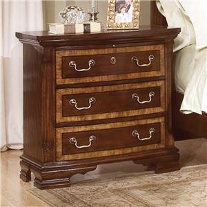 Nightstand by American Woodcrafters - Rich Mahogany With Inlaid Vera Veneer (75000-430)