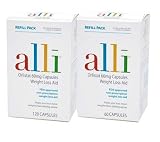 Alli- Orlistat Weightloss Aid Formula, 360ct 3 Month Supply