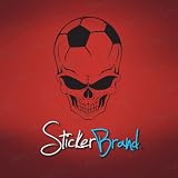 Vinyl Wall Decal Sticker Soccer Football Skull