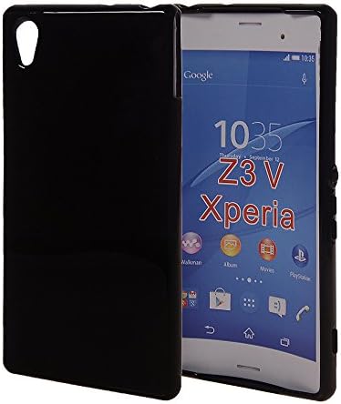 MICNOKEYA - Sony Xperia Z3v Case, [Black] Soft Gel TPU Case Flexible Protective Cover for Sony Xperia Z3v