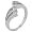 Sterling Silver Round Cut Cz Quad Split Wrap Promise Ring