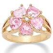 Pink DiamonUltra&trade; Cubic Zirconia Heart-Shaped Ring