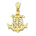 14k Mariners Cross Pendant