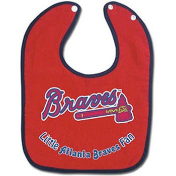 Atlanta Braves Two-Toned Snap Baby Bib