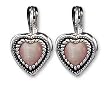 Pink Stone Heart Earrings