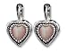 Pink Stone Heart Earrings