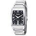 Armitron Men's Silver-Tone Rectangular Dial Dress Watch #20-4426BKSV