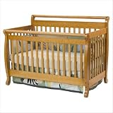 Emily 4-in-1 Convertible Crib Nursery Set in Honey Oak