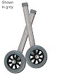 `Walker Wheels w/Rear Glide Cap 5" Pink (pair)