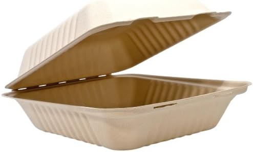 IFN Green 35-2003 BAMware Bamboo Fiber Clamshell, 8" Length (Case of 200)