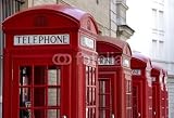 Wallmonkeys Peel and Stick Wall Decals - Telephone Boothes in London - Removable Graphic