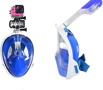 Snorkel Mask SEAHELO- Xtreme New 2017! The Best 180x2DA; View full face snorkel mask Diving for men an women with separate Air channel for Anti-fog &amp; Anti-leak with Camera Frame for Gopro Camara