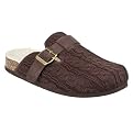 Women's Claudine Cable Knit Clog Slippers - Brown