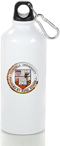 ZOENA Cornell UniversityÂ 0 Stylish Custom Outdoor Sport Flask White With Carabiner Hook,400-600ml /6.5OZ