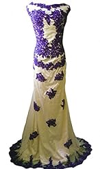 Beaded Sequined Lace Crystal Crystals Satin/Tulle Bridesmaid Dress 