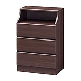 木製シンプルチェスト/タンス ブラウン 【CHESCA】チェスカ