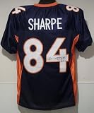 Shannon Sharpe Autographed Denver Broncos Blue Jersey w/"HOF 11"